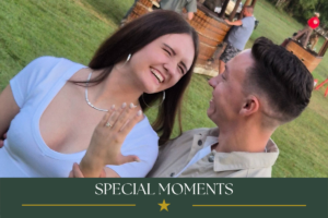 Couple celebrating a special moment during a sunrise balloon safari