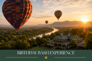 Birthday Bash Experience hot air balloon sunrise over the Magalies River Valley near Johannesburg