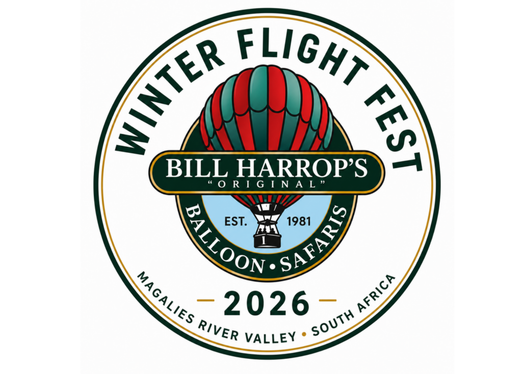 Winter Flight Fest 2026 logo for Bill Harrop’s “Original” Balloon Safaris