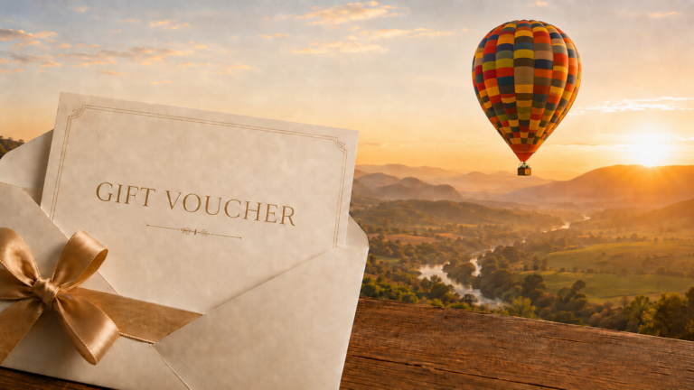 Personalised hot air balloon gift voucher letter from Bill Harrop’s Original Balloon Safaris