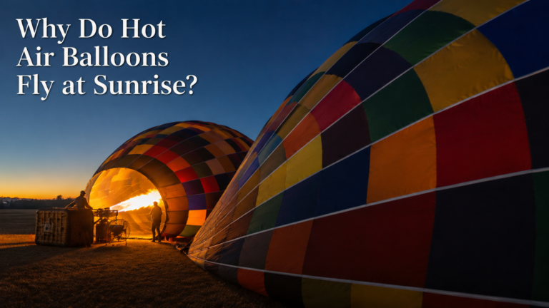 Why do hot air balloons fly at sunrise at Bill Harrop’s Balloon Safaris