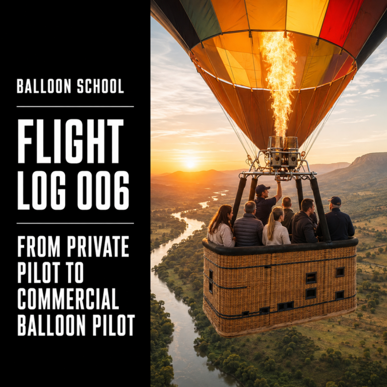 Commercial hot air balloon pilot flying passengers over the Magalies River Valley at sunrise