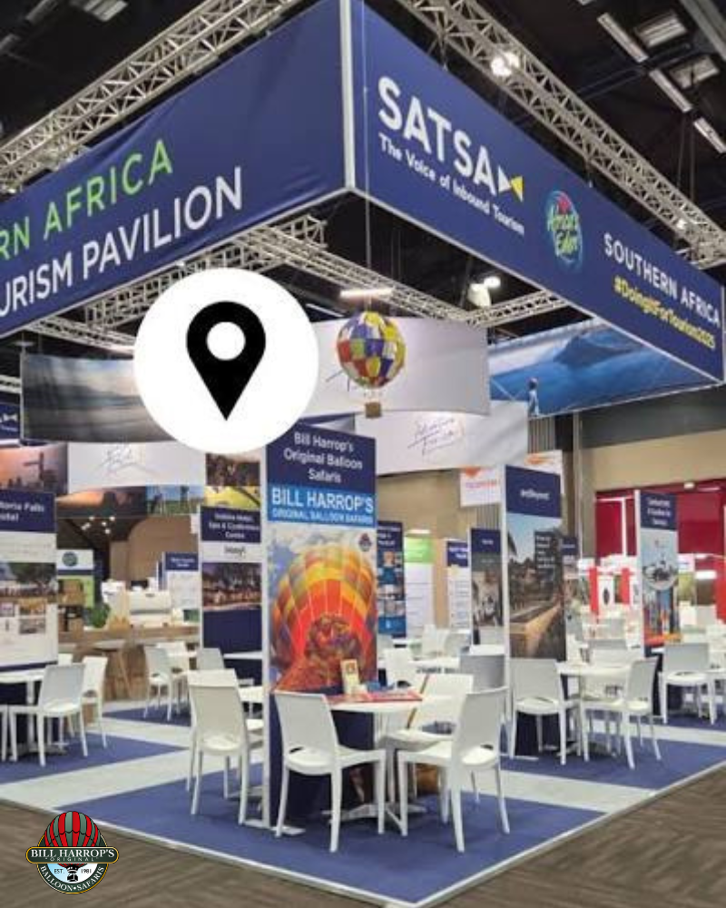 Bill Harrop’s Balloon Safaris display at the SATSA tourism trade pavilion